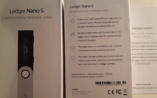 Ledger Nano S Cryptocurrency hardware wallet kryptovaluutta