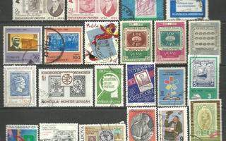 FILATELIA-aihe, postimerkkiaiheiset merkit suuri levyllinen