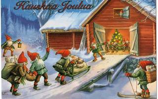kortti Carlsson Lars Tonttujen oma joulujuhla - erilaisia