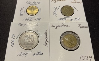 Argentina 4 kpl 1992-1994