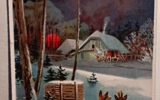 Peurat katselevat talon puuhia Joulunaikaan, p. 1922