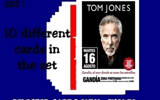TOM JONES -- postikortti setti 6"x4" (Upea Lahja !!) #1