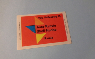 TT-etiketti Shell-Huolto / Auto-Kahvio, Parola