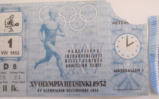 Lippu Helsinki Olympia 1952 Nyrkkeily Messuhalli Välierät