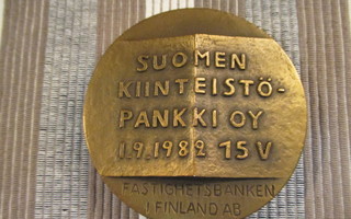 Suomen Kiinteistöpankki Oy mitali 1982 /Marjo Lahtinen 1982.