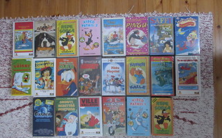 VHS lasten elokuvat, videokasetti.