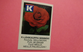 TT-etiketti K K-Lähikauppa Niinimäki, Kellokoski