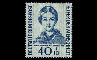Saksa 225 ** Florence Nightingale 40+10 Pf (1955)