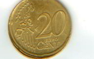 Länsi-Saksa 20 c 2002 F, toinen reuna paksu