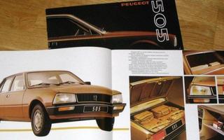 1980 Peugeot 505 esite -  KUIN UUSI - 20 sivua