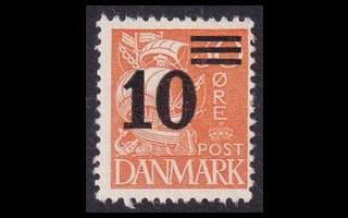 Tanska 216 ** Laiva 10/30 öre päällepainama (1934)
