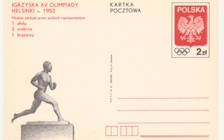 Paavo Nurmi Olympialaiset 1952 ehiökortti Puola