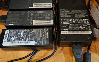 5 kpl Lenovo virtalähteitä( 1kpl 170W ja 4 kpl 90W)