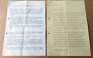 Asetus allekirj. Urho Kekkonen ja TKL:n ohjeistus linja-auto
