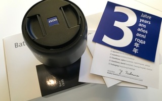 Zeiss Batis 85mm f/1.8, Sony FE objektiivi