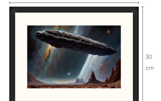 Uusi taulu Oumuamua 30 cm x 40 cm