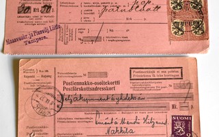 *Vanhat postiennakkokortit 1920 - 1930 -luvuilta*