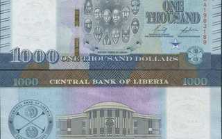 Liberia 1000 Dollars 2022 UNC uusi design