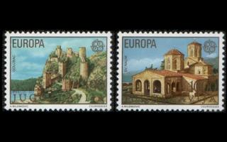 Jugoslavia 1725-6 ** Europa monumentteja (1978)