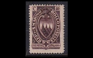 San Marino 95 ** Punainen risti 40+5C (1923)