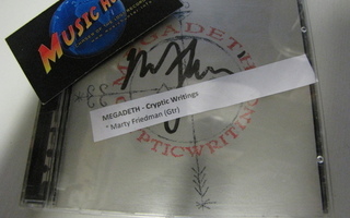 MEGADETH - CRYPTIC WRITINGS CD MARTY FRIEDMANIN NIMMARILLA