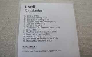 Lordi Deadache cd (cdr) EU 2008 promo