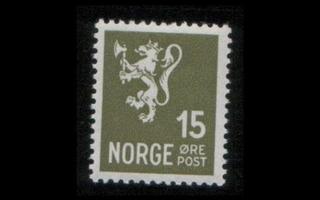 Norja 223 ** Leijona 15 öre (1940)