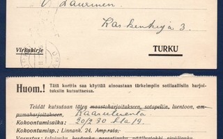 Suojeluskunta Turku Kutsu 1930 ALE!
