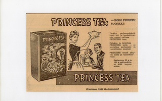 Princess Tea - lehtimainos A5 laminoitu