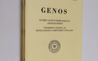 Genos vuosikerta 1985 (1-4) : Suomen sukututkimusseuran a...