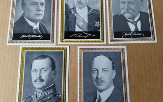 Presidentti postikortit mm. Ryti ja Mannerheim