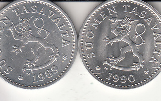 10 penniä 1989 + 1990   kl 8-9