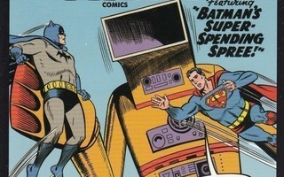 Superman, Batman, Robin ja iso robotti (postikortti)
