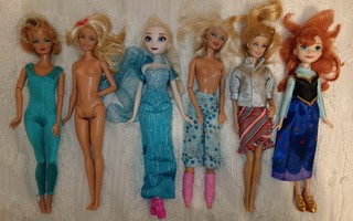 Barbie ym. nuket 6 kpl