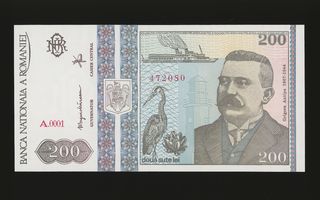 Romania 200 Lei 1992, P100 UNC