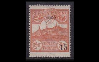 San Marino 46 * Monte Titano 15/20 C oranssi (1905)