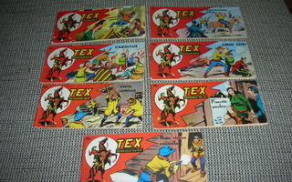 Tex liuskat 1958 7 kpl