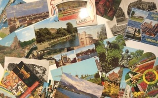 Ulkomaalaisia postikortteja 49kpl
