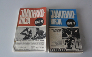 Jääkiekkokirjat 1969-70 ja 1970-71 (2 kpl)