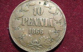 10 penniä 1866