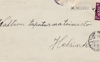 1936, Kirje Lappeenranta, rivileima Kansola