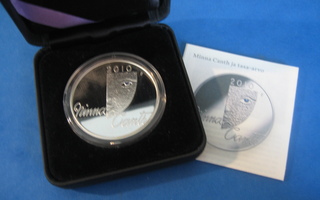 Suomi 10e hopea juhlaraha Minna Canth - 2010 PROOF rasia