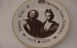 Keräilylautanen Ruotsin kuningasparit, v. 1672 - 1679 pari