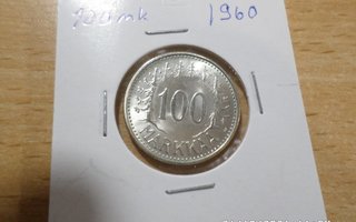 100  mk  1960  Kulkematon  lyöntikiiltoinen      Kl  9-10
