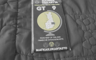 suomen. tiekartta 1:200 000 gt9 , musta 1979.