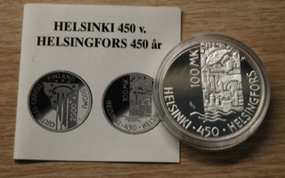 100 markkaa 2000 Helsinki 450 vuotta (proof)