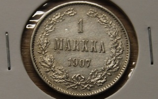 1 Markka 1907 Hopeaa, Nikolai II