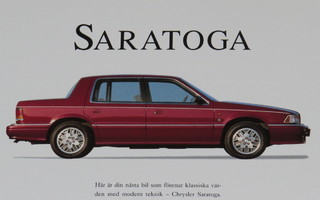1991 Chrysler Saratoga esite - KUIN UUSI
