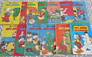Aku Ankka -lehtiä vuodelta 1977 - 13 kpl