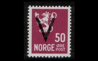 Norja 251y ** V-merkki 50 öre ei vesileimaa (1941)